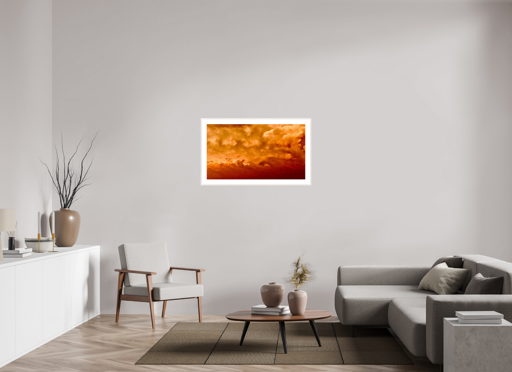40 x 22.5″, Changeable Magnetic Frame Golden Inferno golden inferno fine art photograph