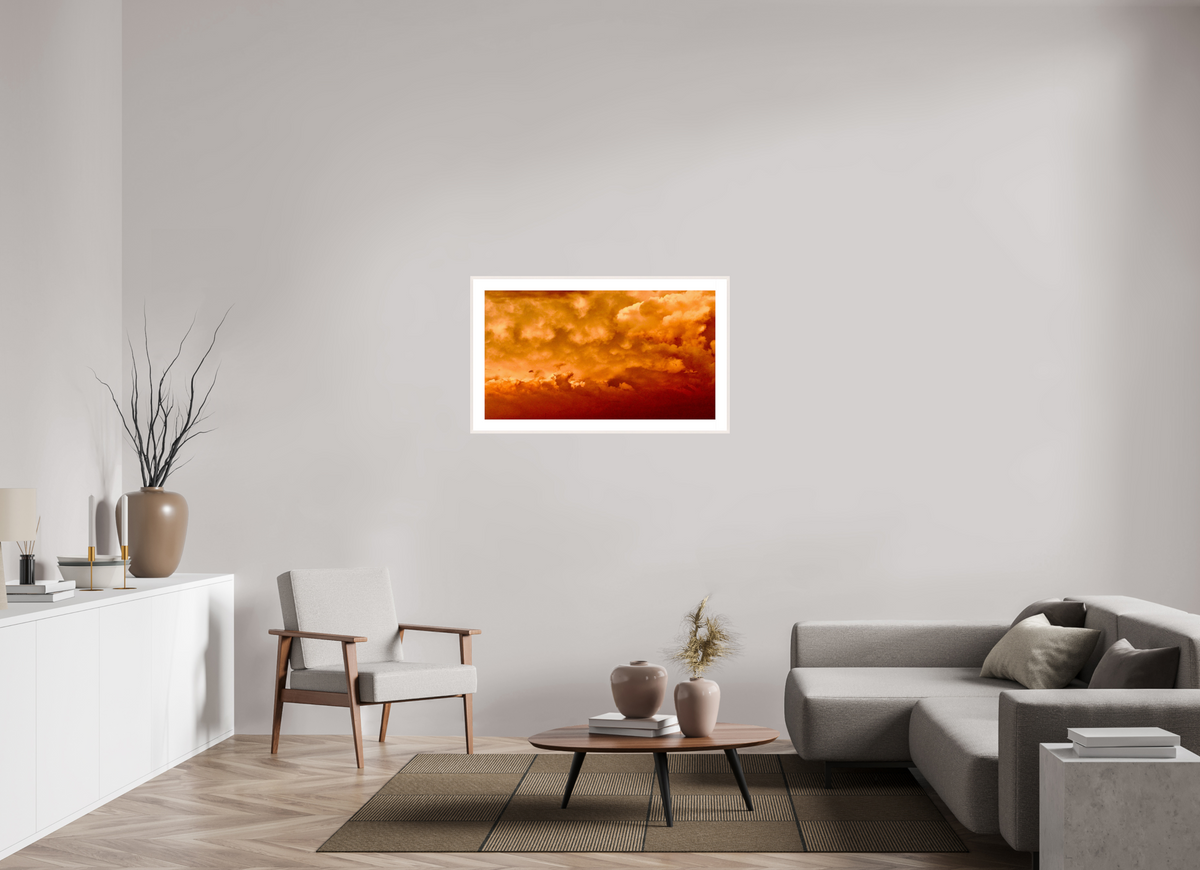 40 x 22.5″, Changeable Magnetic Frame Golden Inferno golden inferno fine art photograph