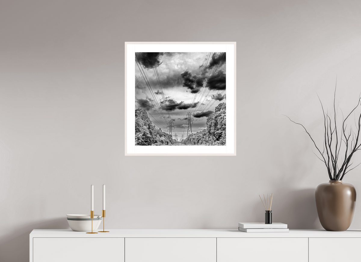 22 x 22.6″, Changeable Magnetic Frame Powers of Contrast black and white fine art print