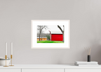 A Countryside Print Serene Rustic Landscape Wall Art