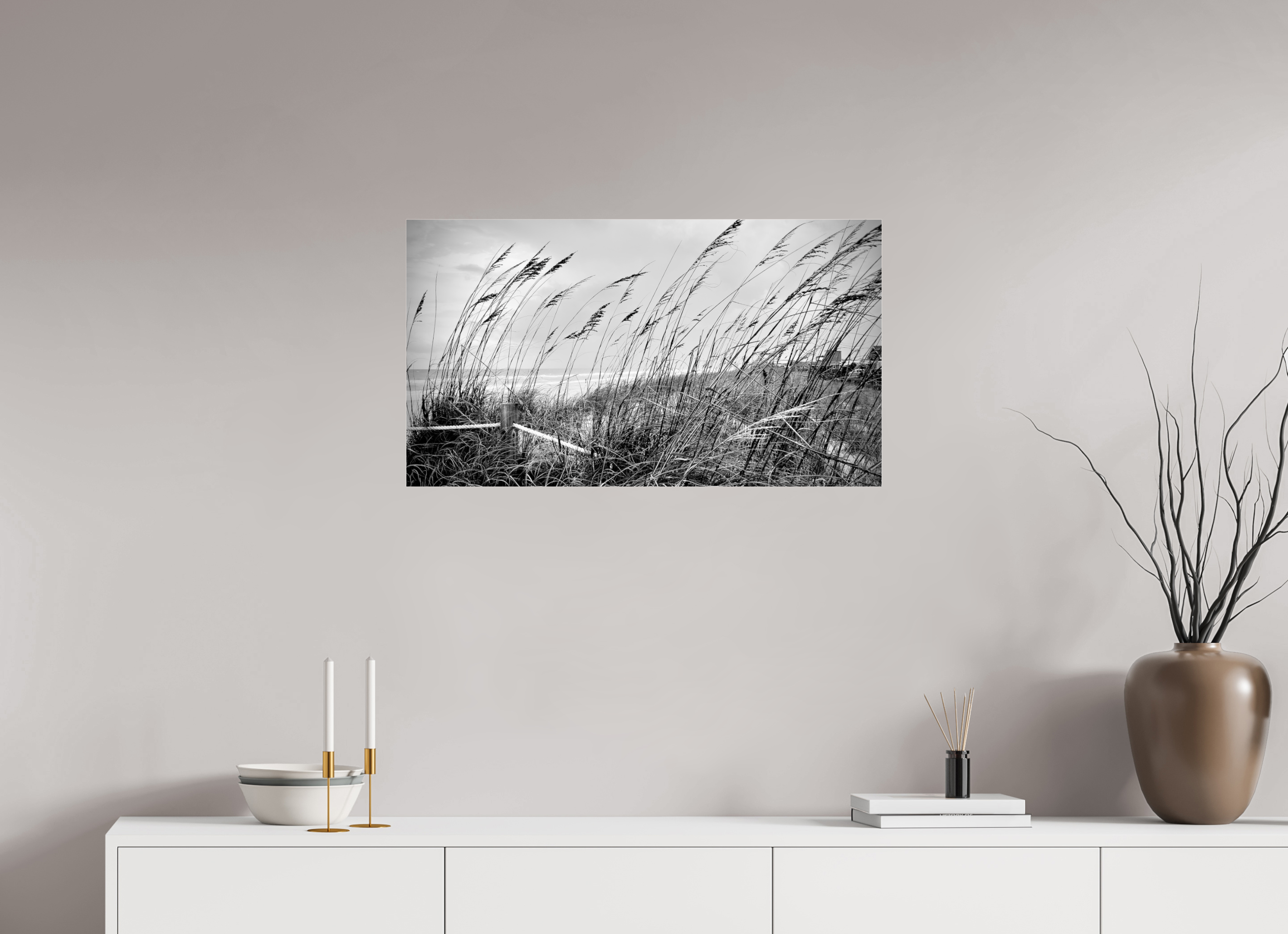 32 x 18″, Photo Print Under Acrylic Glass Whispering Sea Oats