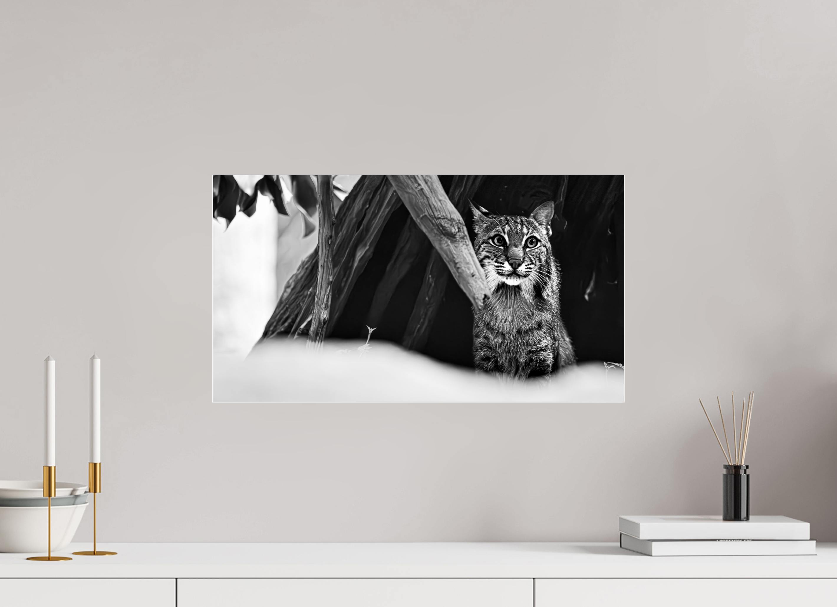 21.7 x 12″, Photo Print Under Acrylic Glass Lynx Dreams