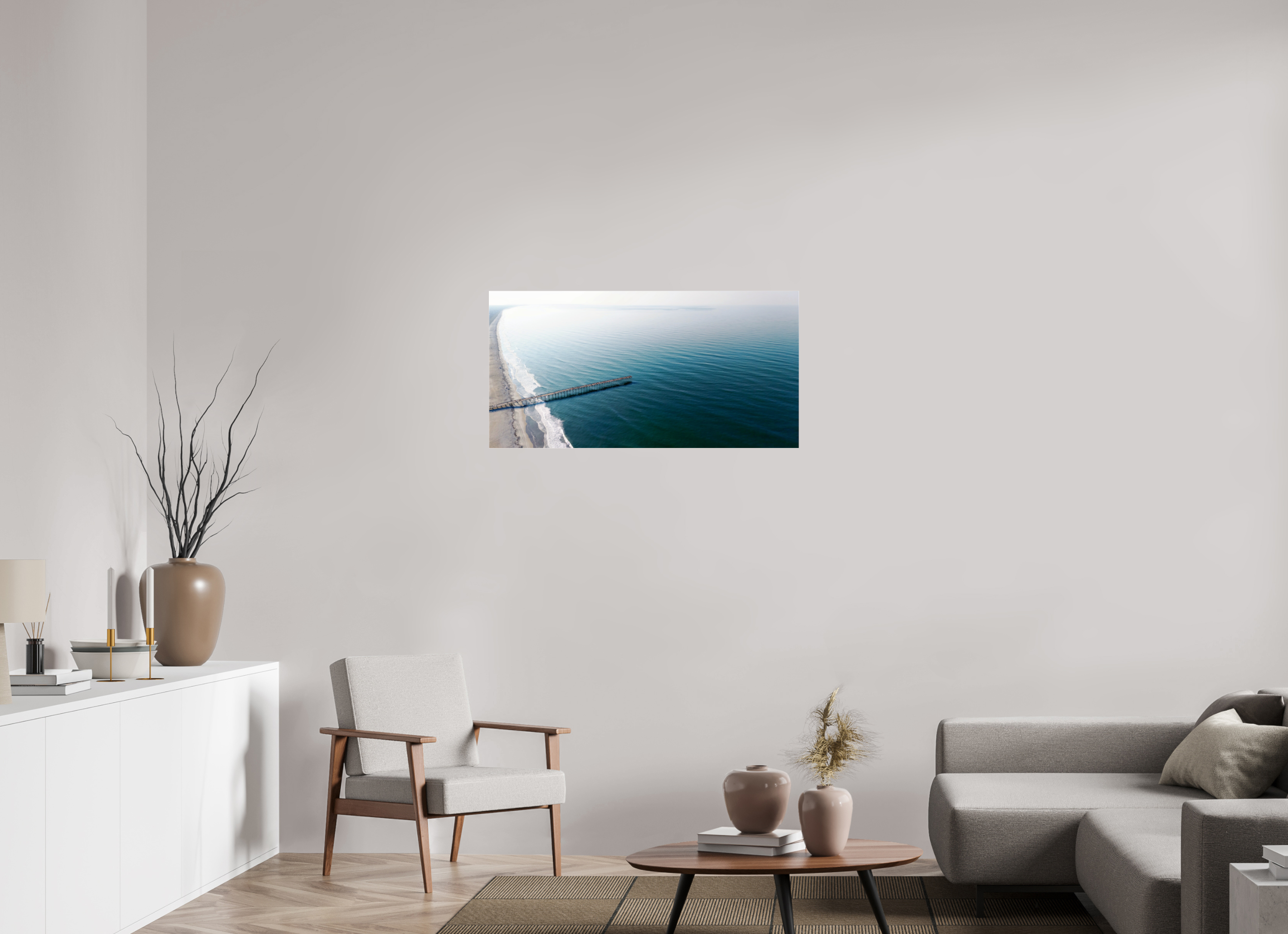 39.4 x 20″, Photo Print Under Acrylic Glass Ocean Serenity