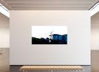 90.4 x 47″, Photo Print Under Acrylic Glass White Egret Flying Over Coastal Beach House