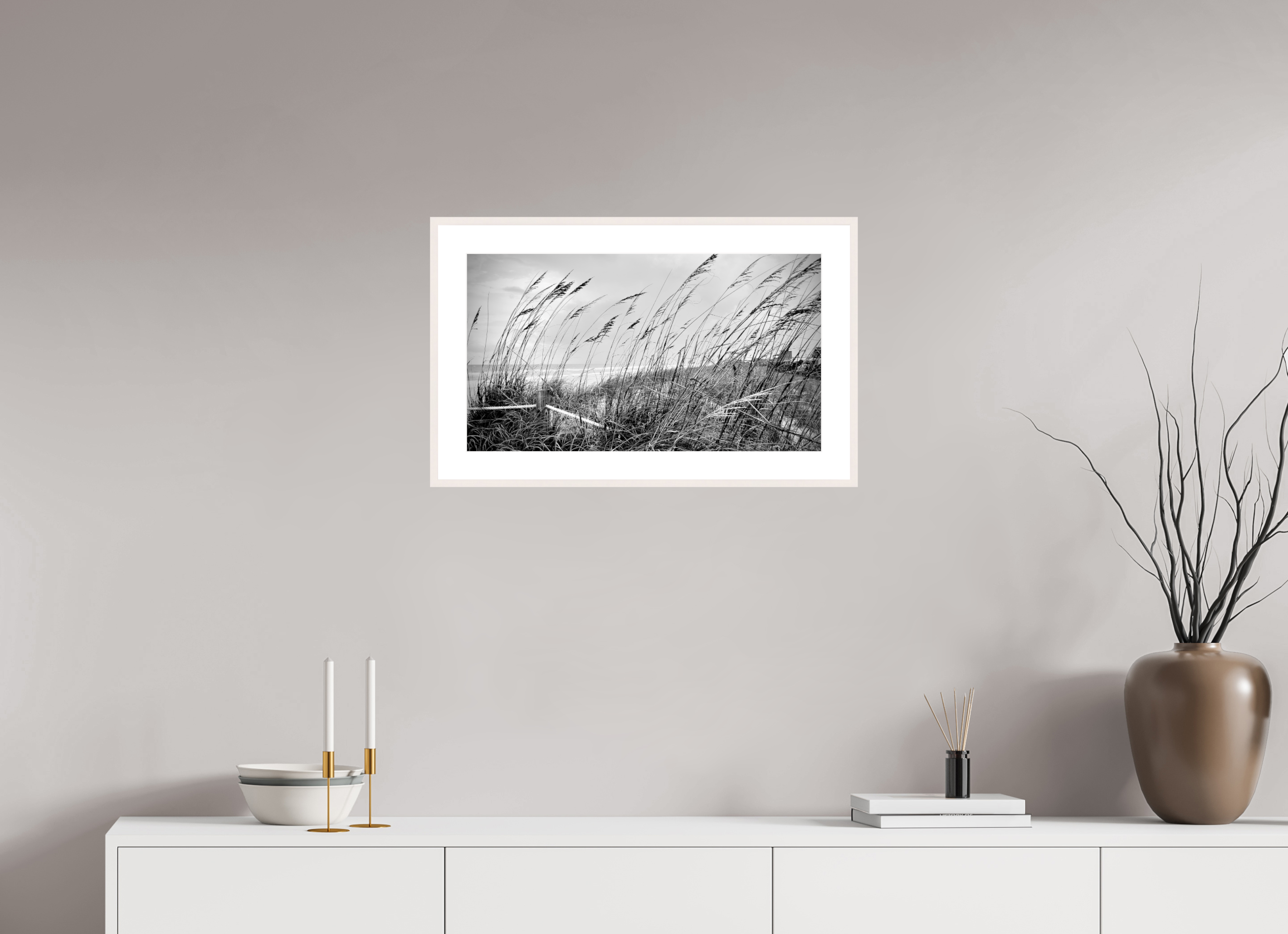 24 x 13.5″, Changeable Magnetic Frame Whispering Sea Oats