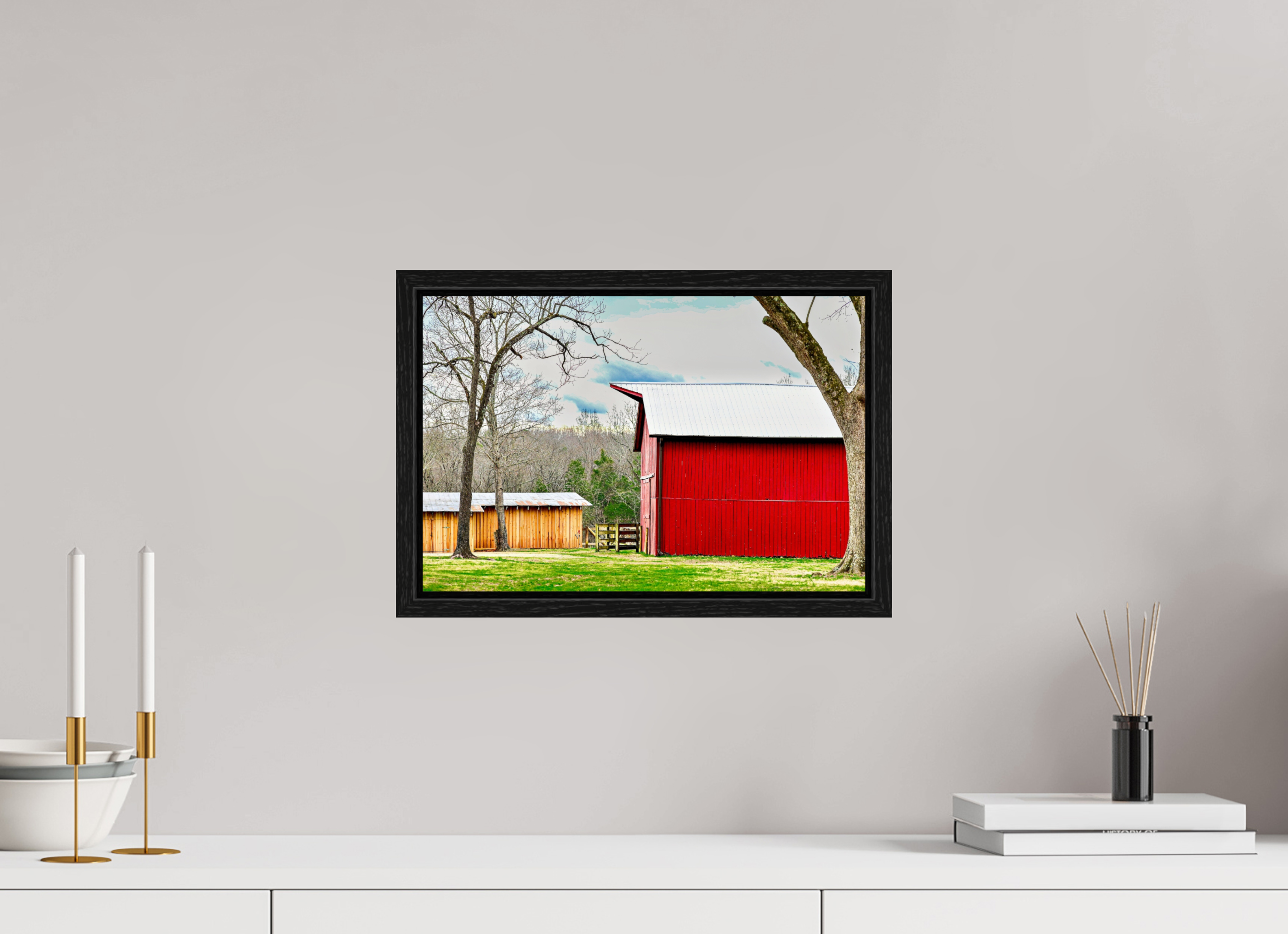 15 x 10″, Floater Frame A Countryside Print