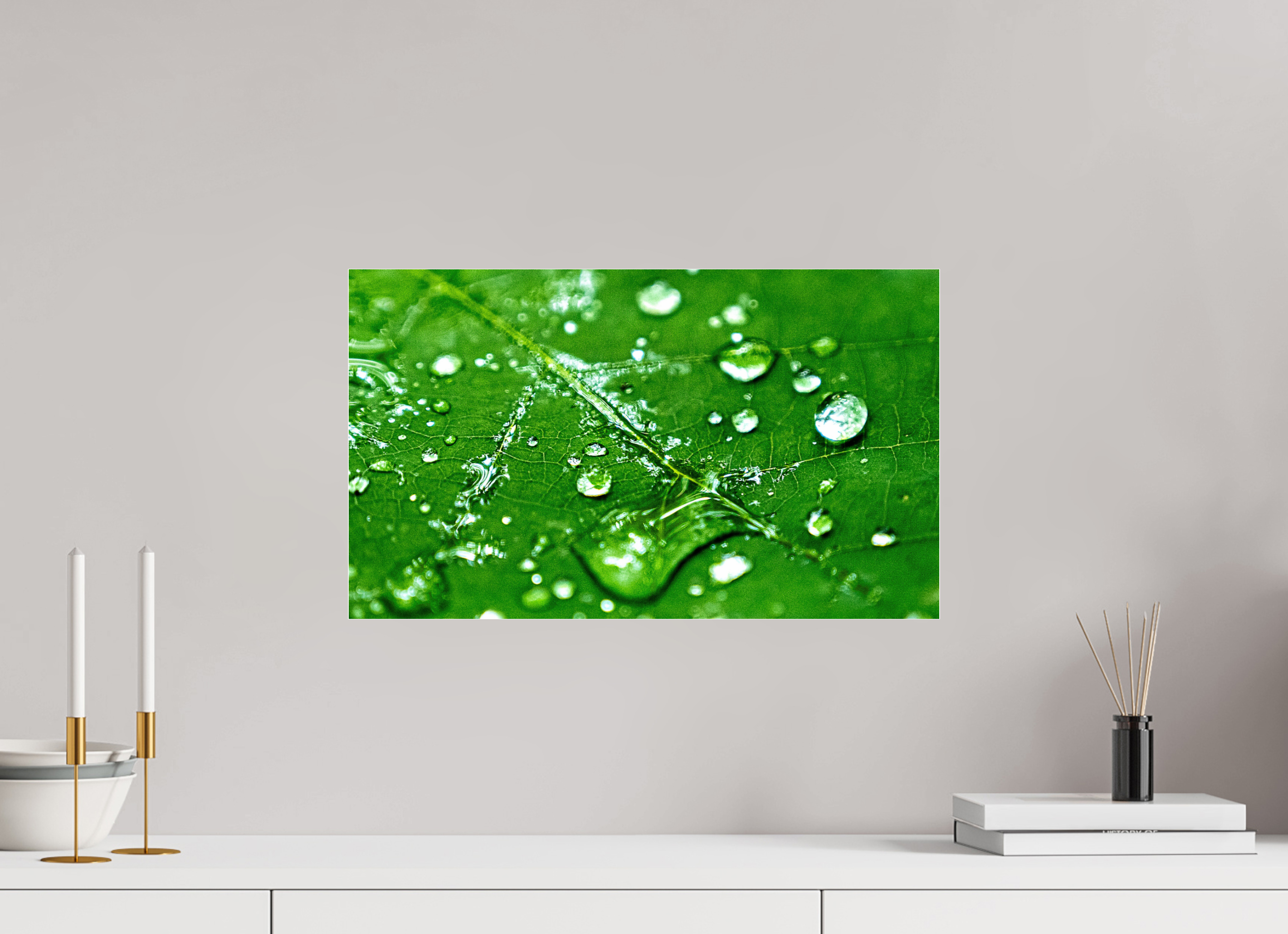 20.3 x 12″, Photo Print Under Acrylic Glass Emerald Morning Dew