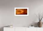 23.3 x 12″, Changeable Magnetic Frame Crimson Horizon fine art storm photograph