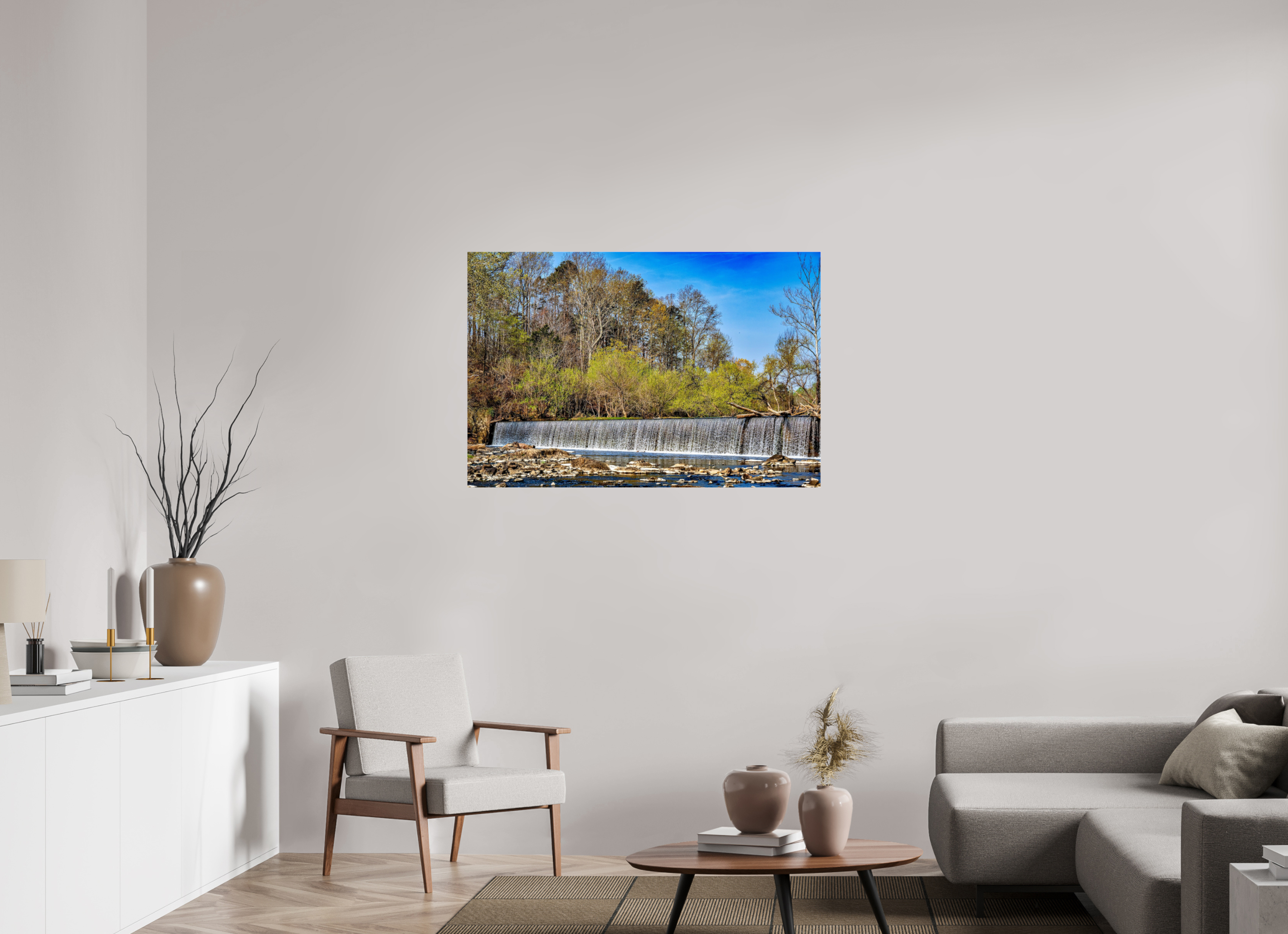 45 x 30″, Photo Print Under Acrylic Glass Nature’s Cascade
