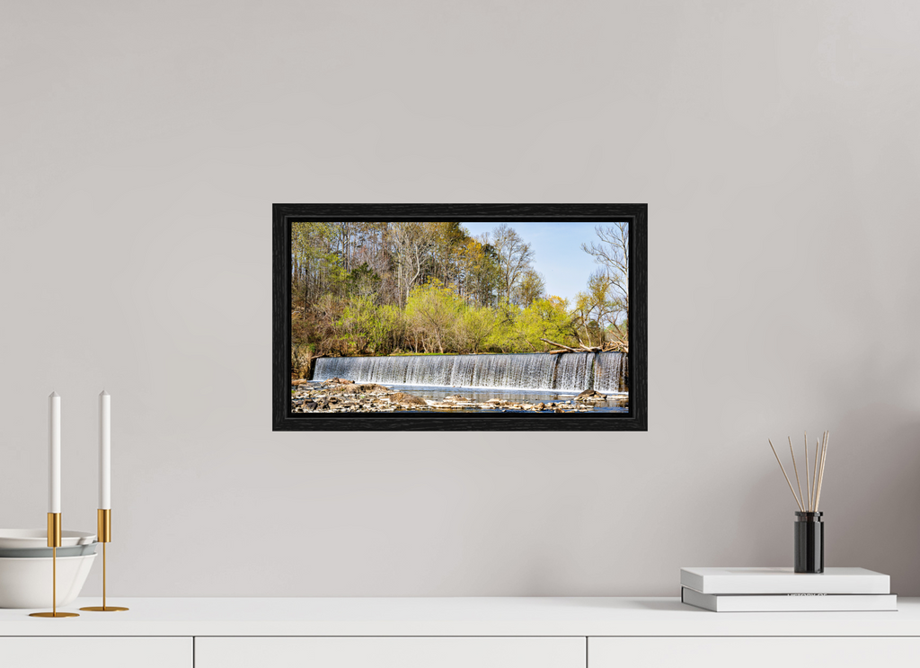 nature's cascade serene river landscape wall art photography