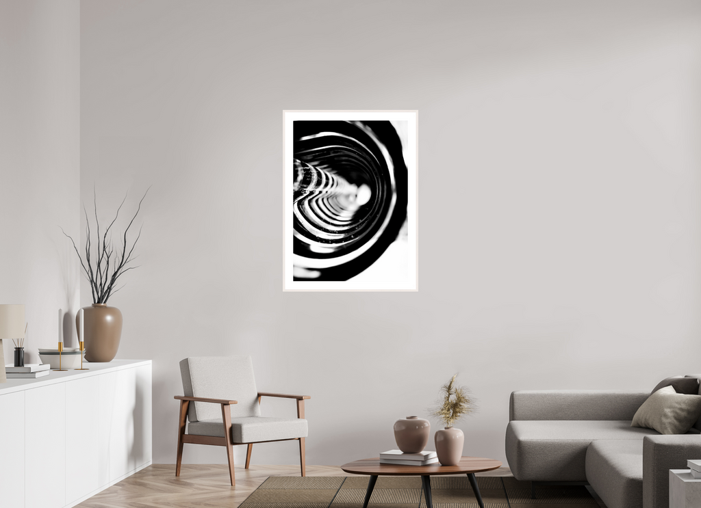 27 x 37.8″, Changeable Magnetic Frame Monochrome Vortex monochrome Vortex fine art print