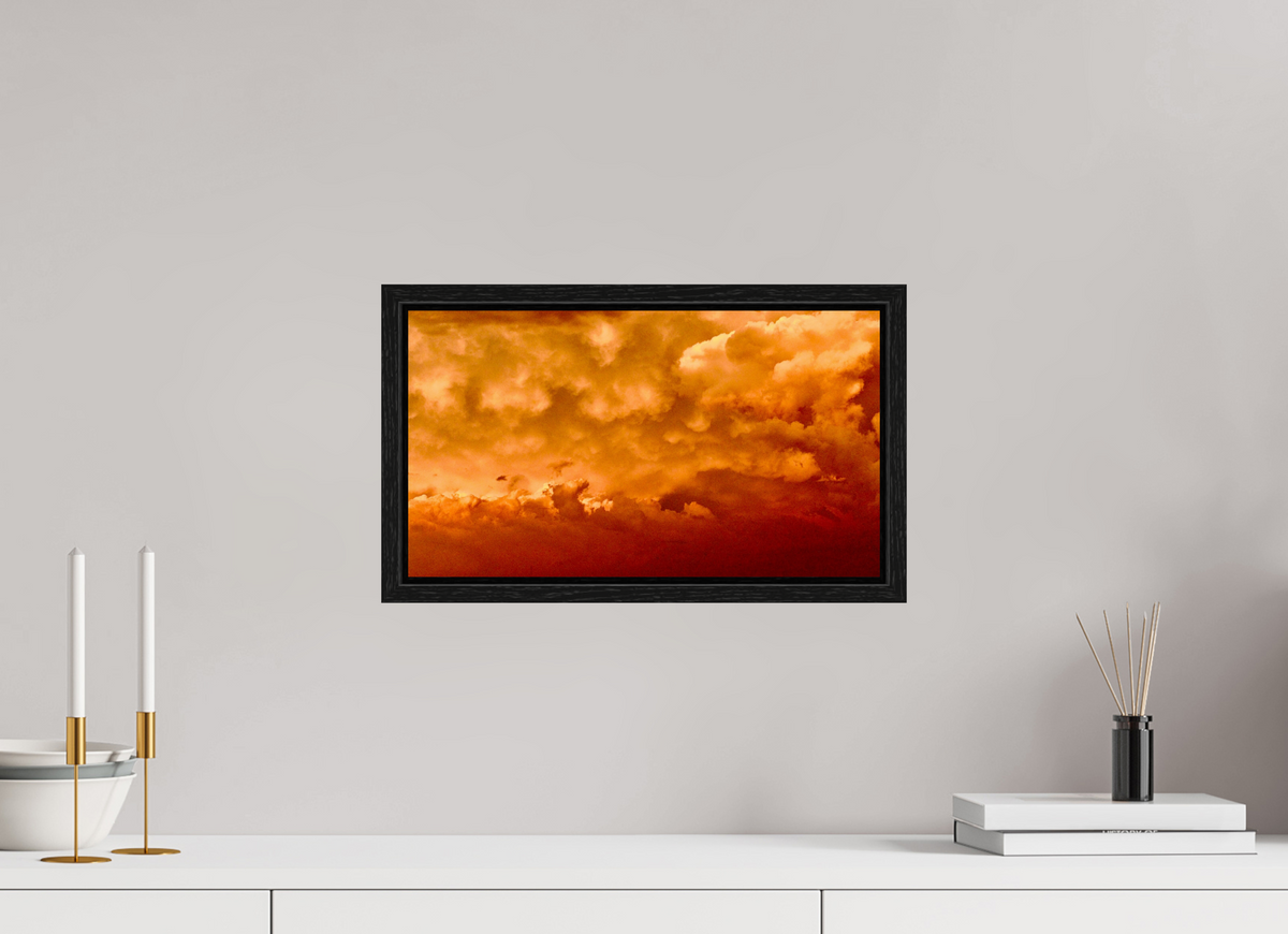 16 x 9″, Floater Frame Golden Inferno golden inferno fine art photograph