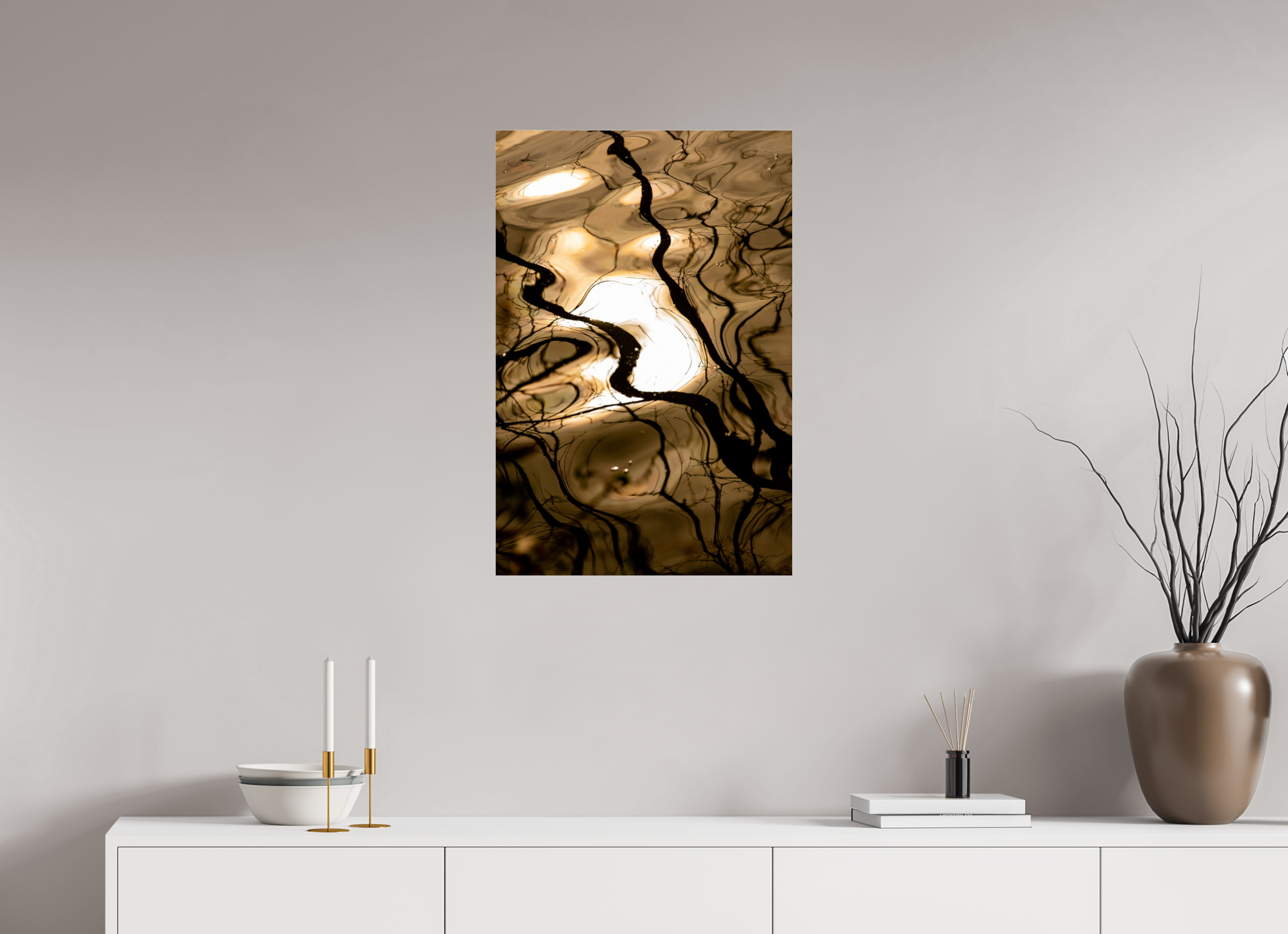 20 x 30″, Photo Print Under Acrylic Glass Liquid Gold