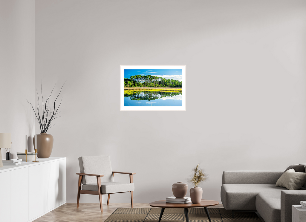 30.9 x 20″, Changeable Magnetic Frame Serene Marsh Landscape Fine Art Photography Print