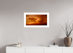 25.2 x 13″, Changeable Magnetic Frame Crimson Horizon fine art storm photograph