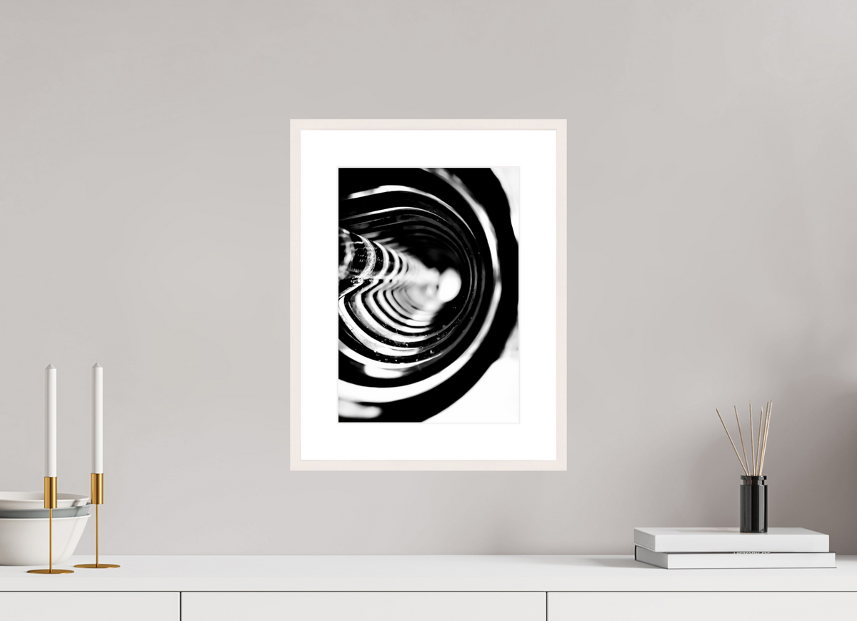 9.5 x 13.3″, Changeable Magnetic Frame Monochrome Vortex monochrome Vortex fine art print