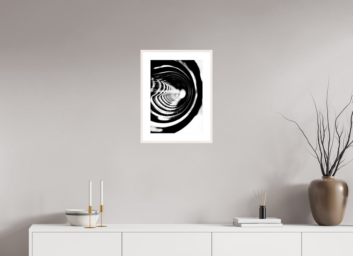 13 x 18.2″, Changeable Magnetic Frame Monochrome Vortex monochrome Vortex fine art print