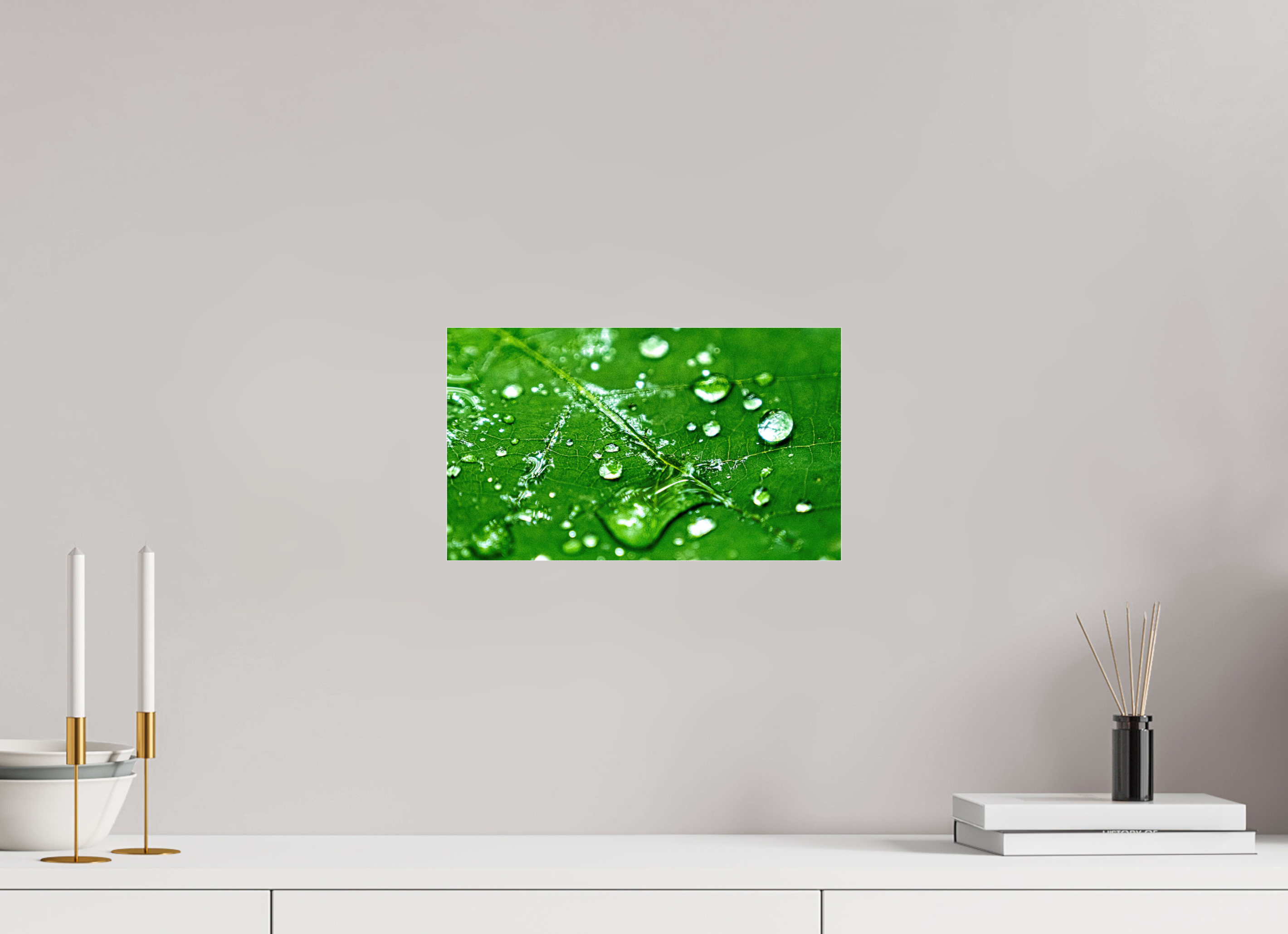 13.5 x 8″, Photo Print Under Acrylic Glass Emerald Morning Dew
