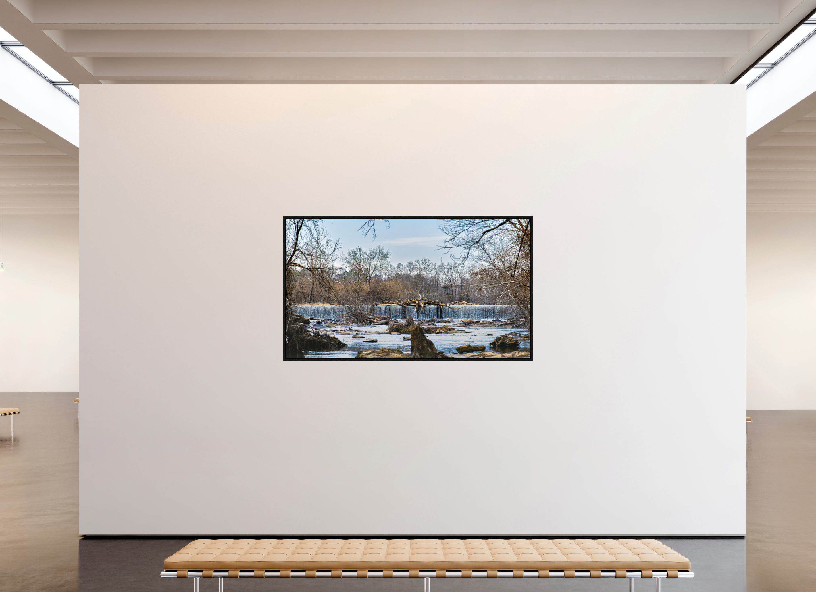 75.4 x 43″, Floater Frame A Study in Stillness