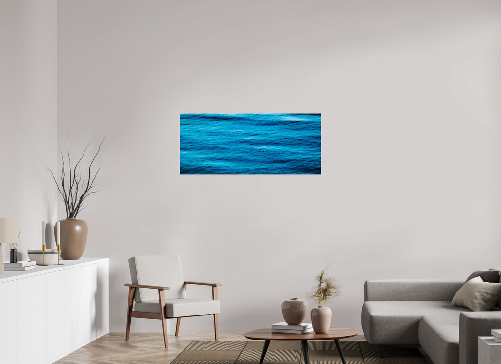 46.3 x 20″, Photo Print Under Acrylic Glass Ocean Whispers minimalist ocean photography print
