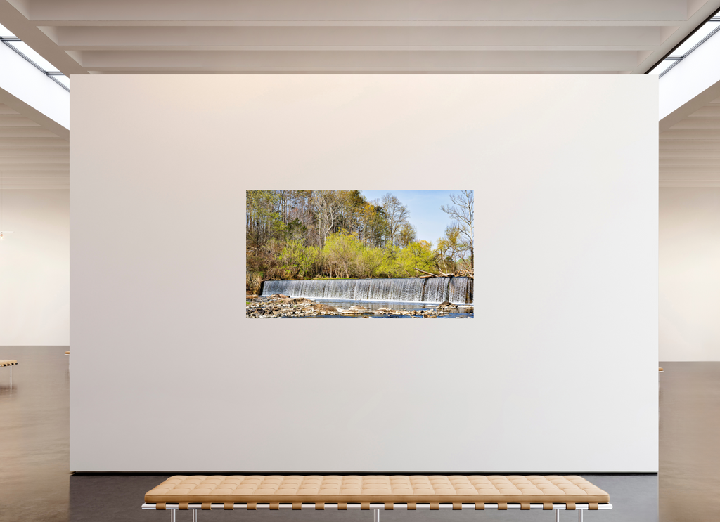 nature's cascade serene river landscape wall art photography